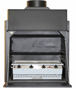 800 mm Built-in Braai with 4burner sizzler
